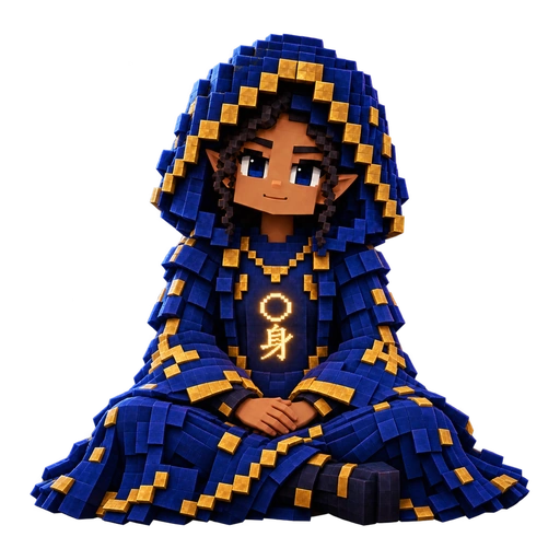 Triu sitting in the night, keeping watch.